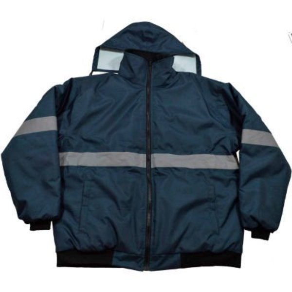 Petra Roc Inc Petra Roc Enhanced Visibility Quilted Bomber Jacket, ANSI Class 4, Navy Blue, L, NVBJ-S1-L NVBJ-S1-L